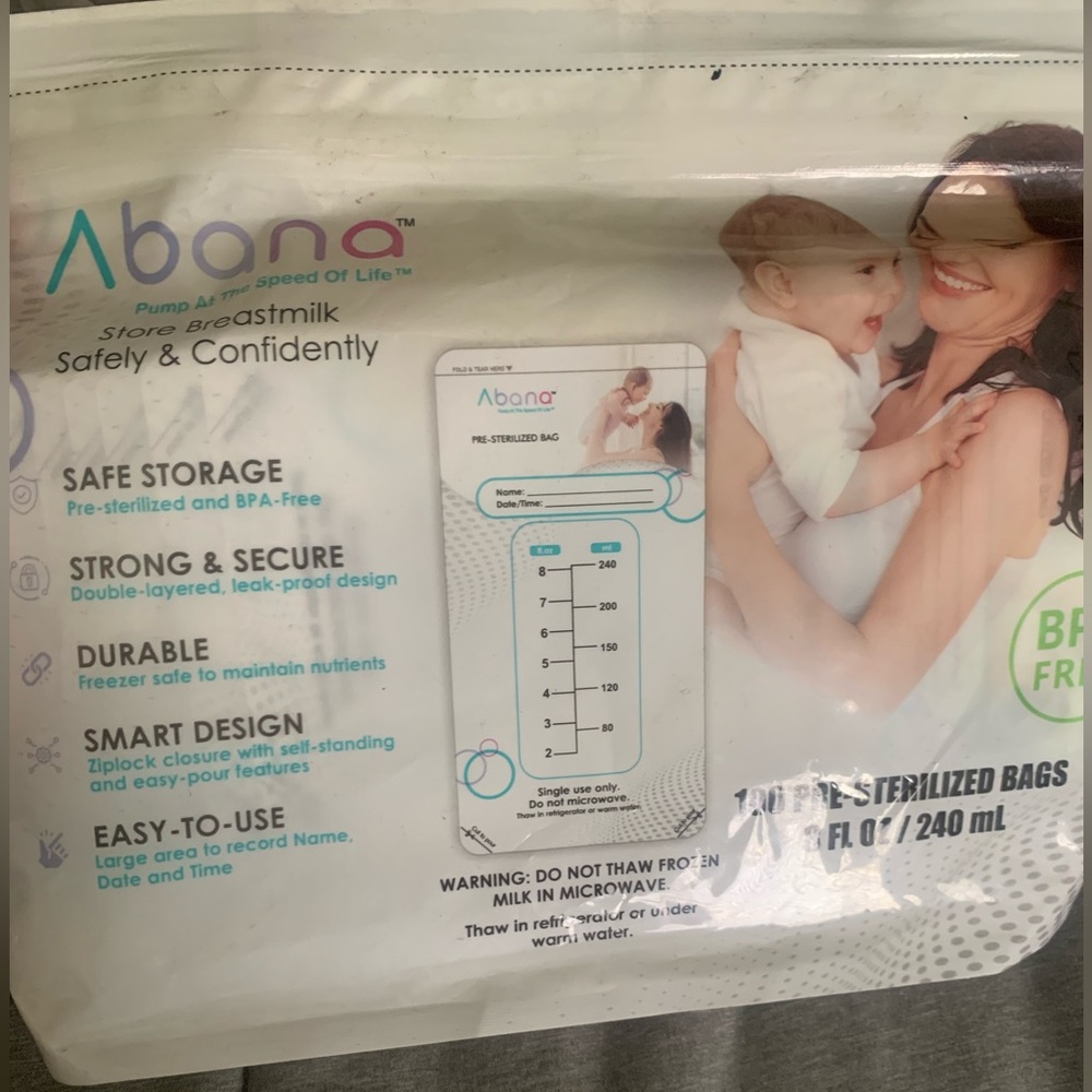 Breast milk storage bags